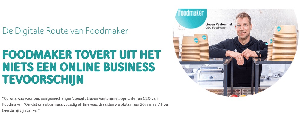 Foodmaker tovert uit het niets een online business tevoorschijn